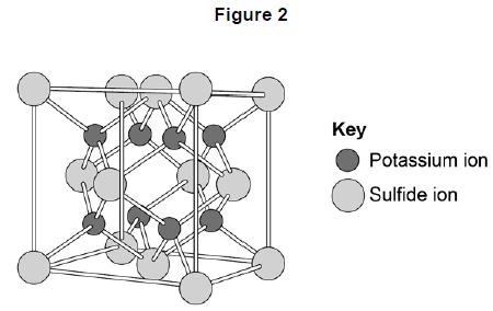 --- --- The structure of potassium sulfide can be represented using the ball and stick model in Figure 2.