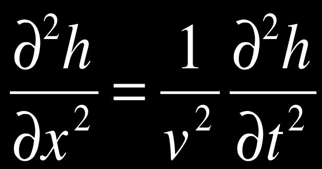 Review of Wave Properties The one-dimensional wave equation: has a general solution of the form: h( x, t) = h ( x vt) + h ( x + vt) 1 2 where h 1 represents a wave traveling in the +x direction and h