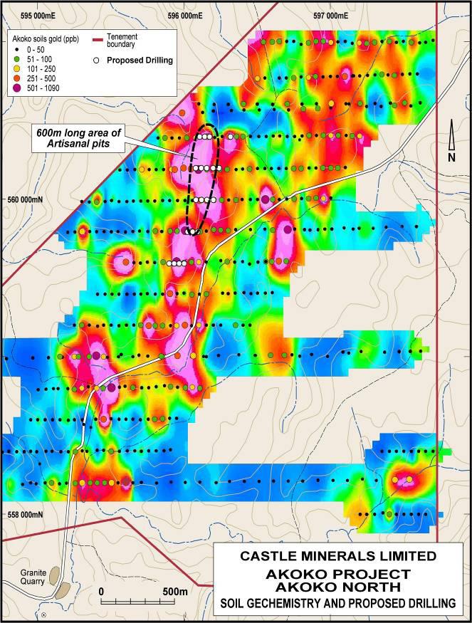 Wa PROJECT (Castle Minerals right to earn 100%) The Wa Project consists of one large granted Reconnaissance Licence located in north west Ghana.