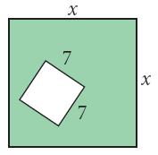 EXAMPLE 4 Difference of Areas Find an expression, in factored form, for the shaded area of this figure.