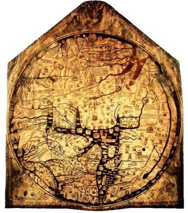 Medieval T-O maps were dominated