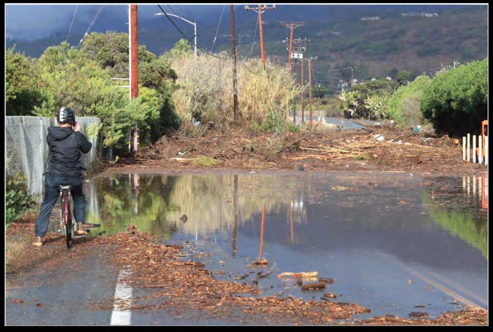 Figure 2. Fluvial Flooding along Via Real in Carpinteria in January 2018 (photo courtesy, W. Swing) Table 1.
