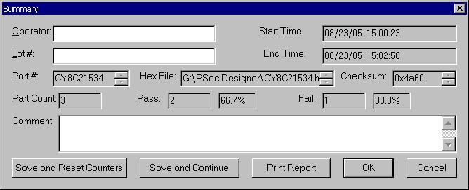 Using the ISSP To obtain additional information, click the Summary button to bring up the following dialog: Figure 3-5.
