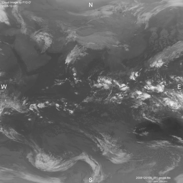 Cloudiness observed w/ CloudMon at Oma in 2008 and 2009 Chinese Weather Satellite, FY2-D, is currently working