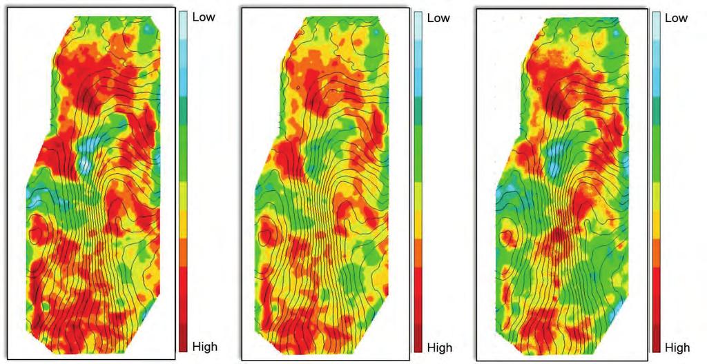 The final synergized datasets accurately characterized the 3D reservoir distribution as accurately tested against blind wells, provided gross thickness maps, probability thickness maps and