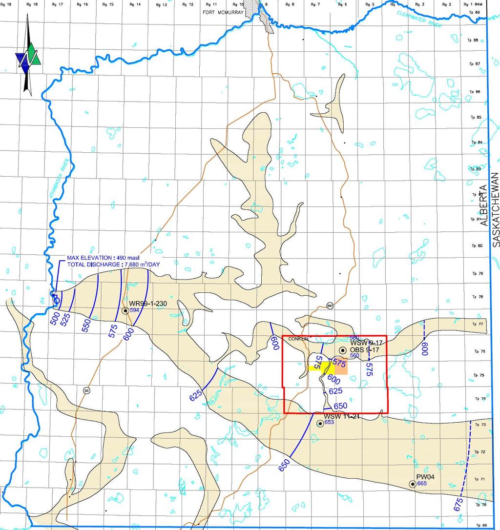Groundwater Flow Fort McMurray Clearwater River Channel Sand Aquifer Athabasca
