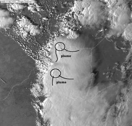 6 Figure 7: Met-8, 06 November 2005, 14:30 UTC Channel 09 (IR10.