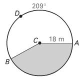 10. If the measure of BAD = 80, what is the measure of BCD? 13. Determine the area of the sector. A.