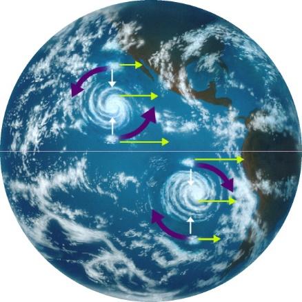 non-inertial frame: This is why hurricanes swirl opposite