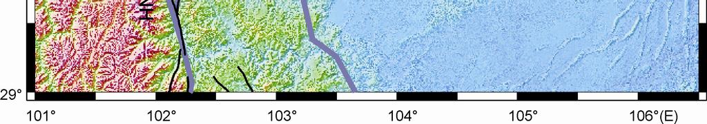 A no earthquake zone (white rectangle) is formed in the southern central section of the LMS faults.