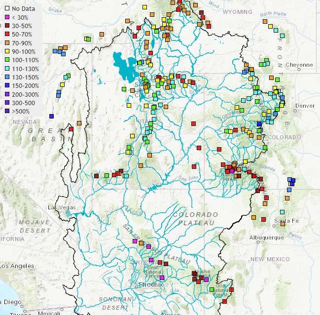 WATER SUPPLY CONDITIONS UPDATE / REVIEW WINTER 2018 Page 3 of 7 This regional water supply outlook is consistent with current snowpack conditions at SNOTEL sites throughout the basin; these are shown