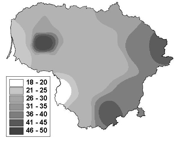 BOREAL ENV. RES. Vol. 7 Snow water equivalent variability and forecast in Lithuania 461 A forecast of the SWE is based on the predictions presented above.