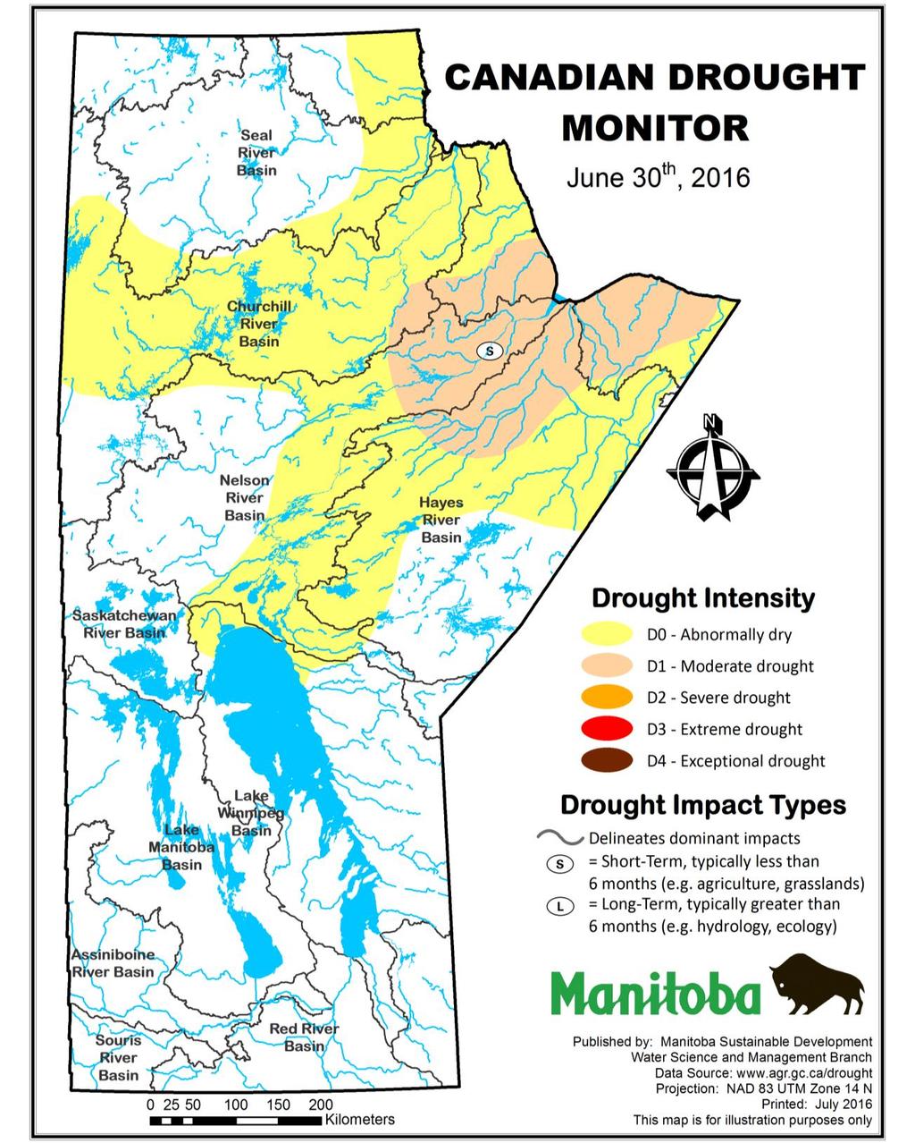 Figure 5: Agriculture and Agri-Food Canada s Canadian Drought Monitor mapping of
