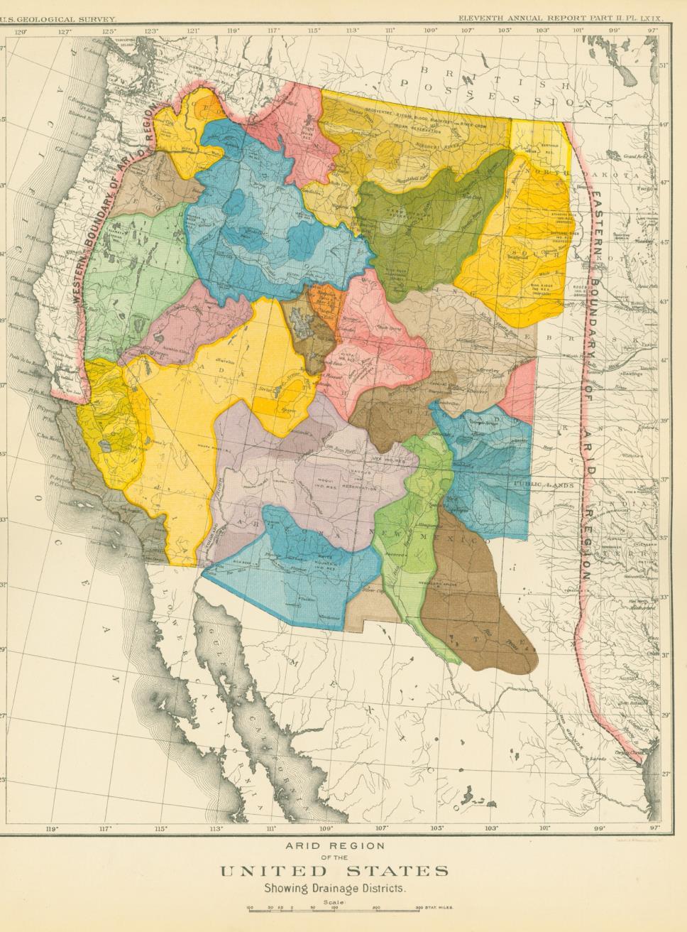J.W. Powell (1891) Hydrogeography of the Interior Western U.S.