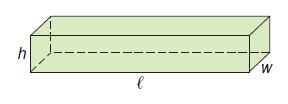 Example The volume of a box can be found using the expression l x w x h, where l is the length, w is the width,