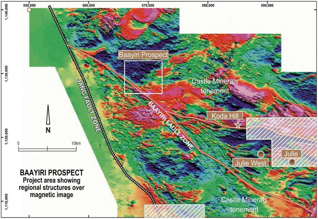 Koda Hill Prospect (Wa Project) Koda Hill forms part of the 50km long Julie Jang Trend in north-west Ghana within the larger Wa Gold Project where little or no previous exploration has been