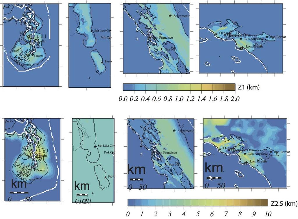 Site effects: Regional differences in sedimentary basins Region Max.