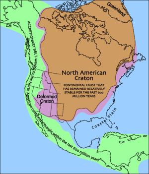 Continental Growth The ancient core of a continent is called the