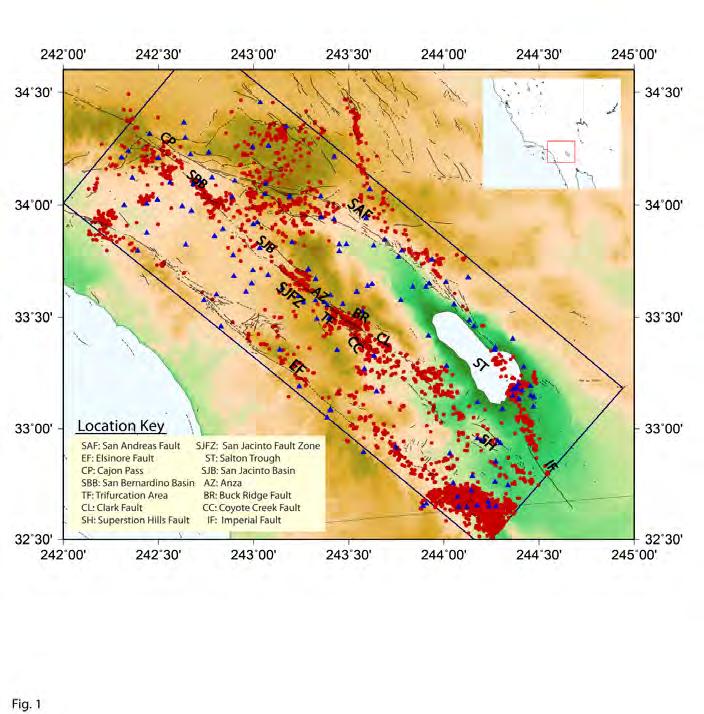 San Jacinto Fault Zone Dense Array (Left) Regional seismic stations