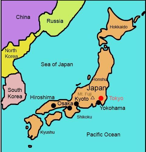 Japan s Geography Comprised of four large islands named Honshu, Hokkaido, Kyushu, and Shikoku, and many smaller