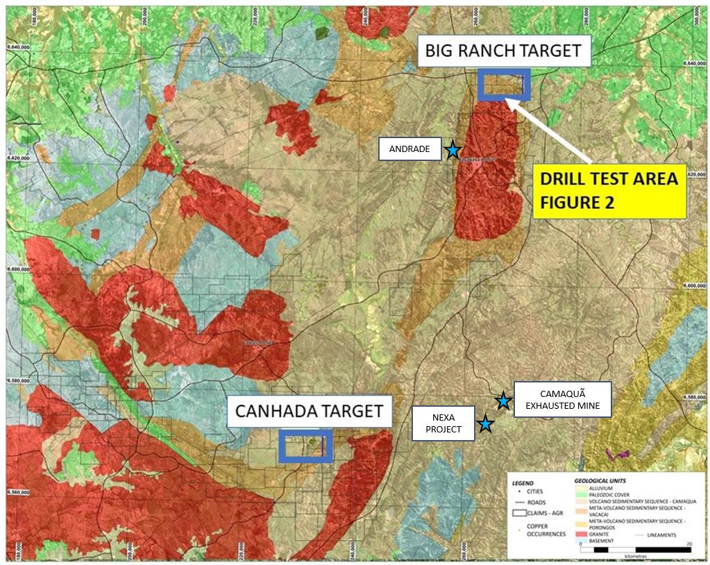 As previously announced, the Company has discovered a new zone of copper mineralisation on 23 tenements across 34,000 hectares on ground staked within the Rio Grande Copper Belt, in the State of Rio