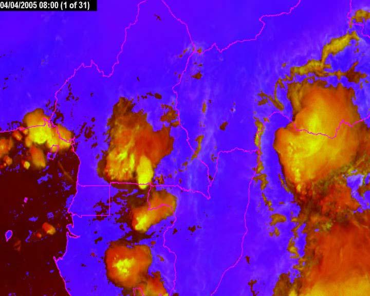 Severe Convection over Congo Information on: Particle size Water