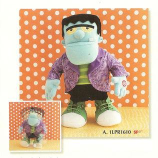 DANCIN' FRANKENSTEIN PLUSH Press left hand to activate walking. Sings a version of the "Monster Mash" Song Frankenstein sings: Late one night I was in the lab, fast asleep on my cold hard slab.