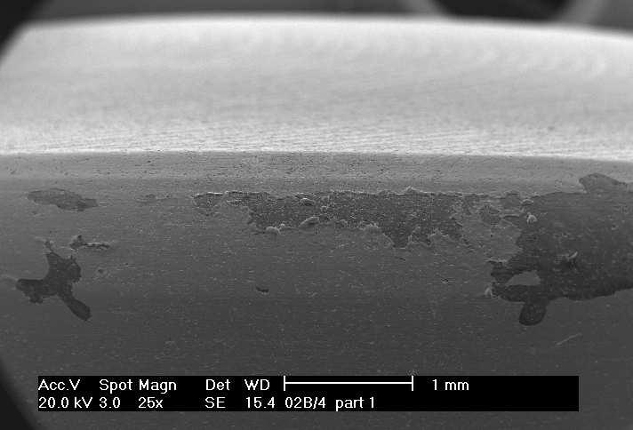 inhomogeneous central column (ramp/down limiter) beam dump (1 µm) >