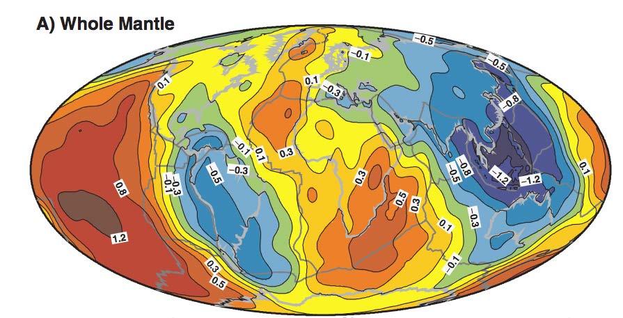 In the oceans, dynamic topography is the surface response to oceanic flows (no flow, no