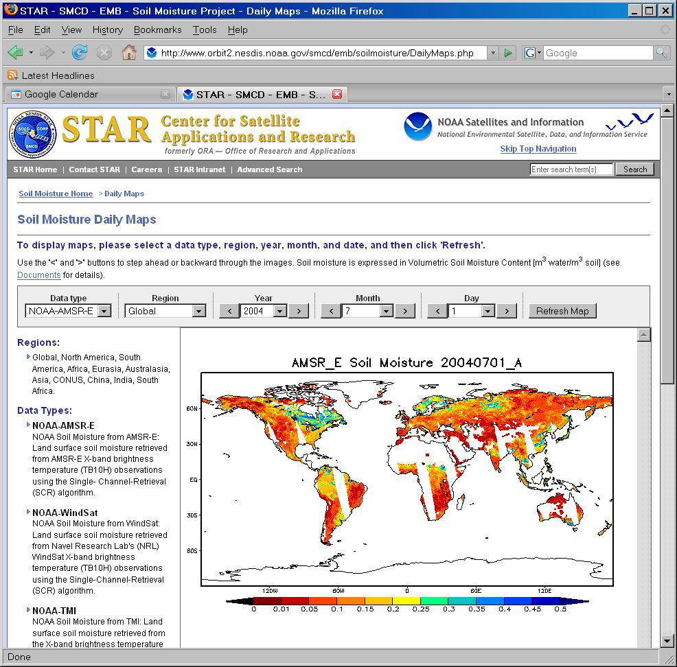 NOAA Global Soil Moisture Data Portal: 10