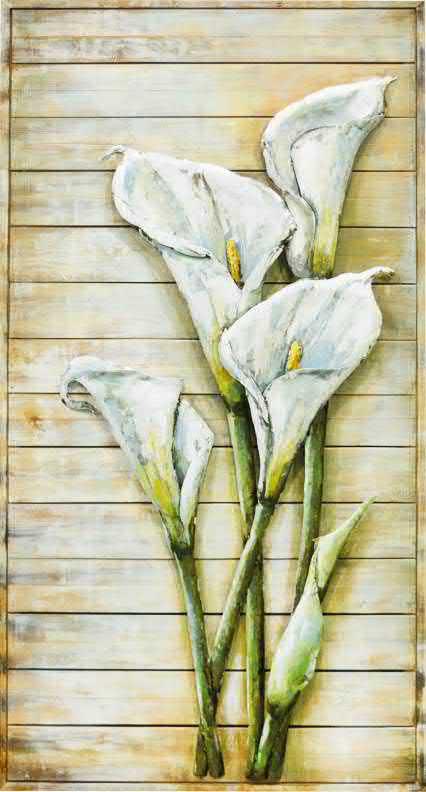 G A L L E R Y W A L L A R T TIGER LILLIES ON WOOD Product Code: PG1826 Size: