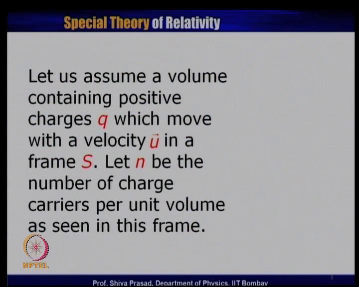 (Refer Slide Time: 08:05) That is what I said; let us examine this concept from the point of view of relativity. For that particular thing, let us assume comparatively simpler picture.