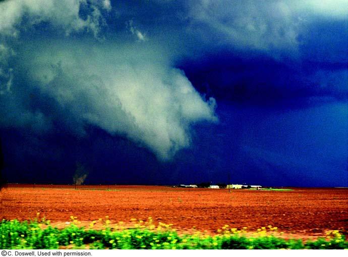 Gustnado: a weak tornado that forms in a manner similar to a landspout, except the formation is associated with shear across a gust front