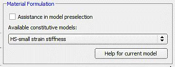 Chapter 3 MATERIAL FORMULATION SELECTION The assistance in model preselection allows less experienced users to chose a suitable material formulation to describe the material behavior.