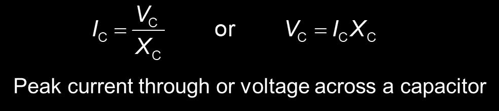 Chapter 26 AC Electricity AC circuits Driven by emf that scillates with frequency I,V = peak current, peak vltage i, v = instantaneus current,