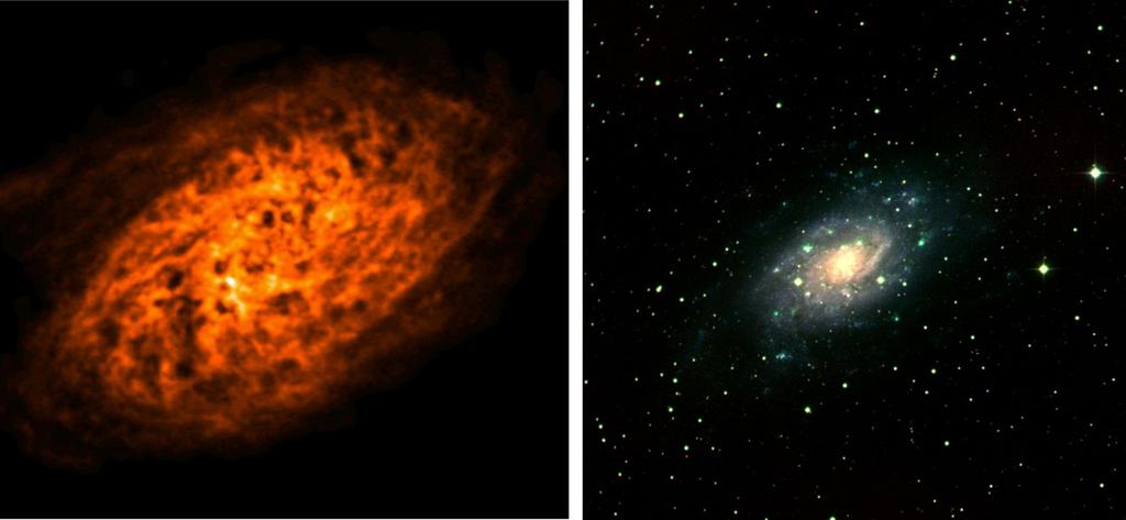 HI in NGC 2403 HI distribution starlight HI traces