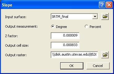 In order to get the most accurate elevation analysis, I created other rasters using the SRTM data. With the spatial analyst tool, I created a slope raster (Figure 19).