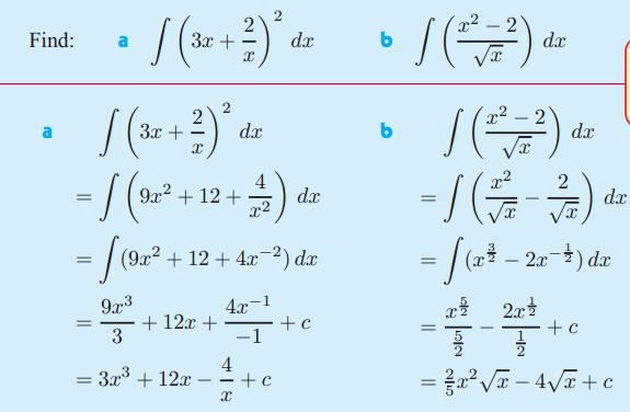 Find indefinite integrals for familiar functions 18E.1: #1,2,5,7 (Indefinite integration) 18E.