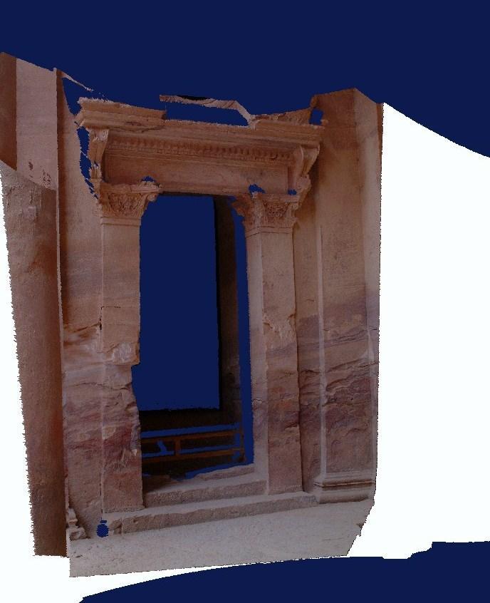 Figure 11: 3D textured model of Al-khasneh monument using image depicted in