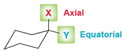 4.23 Draw a chair conformation for each of the following compounds: Solution Drawing Axial and Equatorial Substituents Each carbon atom in a cyclohexane ring can bear two substituents (Figure 4.25).