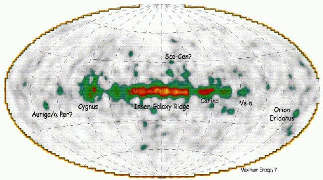 11 D. Summary of observational constraints FIG. 7 Map of Galactic 26 Al γ-ray emission after 9-year observations with COMPTEL/CGRO (from Plüschke et al., 2001).