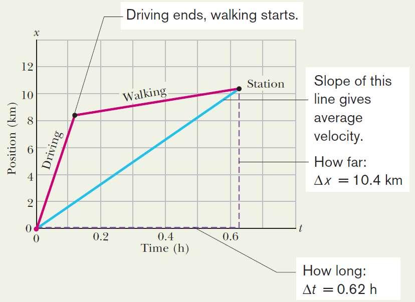 2.3 Average Velocity and Average Speed (c) What is your average velocity v avg from the beginning of your drive to