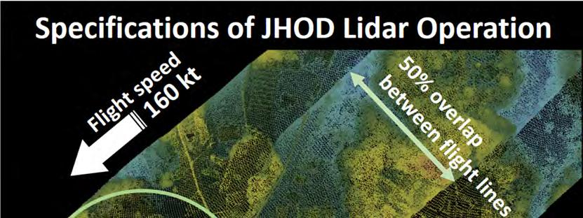 Figure 4: Typical specifications of JHOD lidar operation. The following sections give an overview some examples of the JHOD s ALB survey.