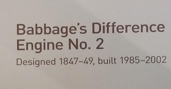 Babbage's Difference Engine.