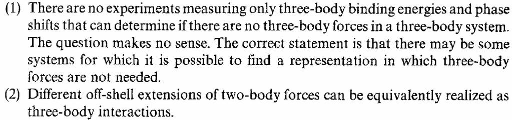 A theorem for three-body Hamiltonians Polyzou and Glöckle, Few Body Systems 9, 97 (1990) Different two-body