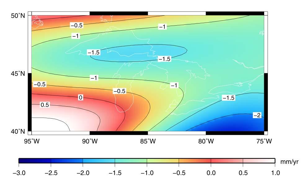 δn due to hydrology Long-term variations in the hydrology model or model
