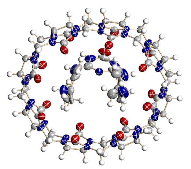 Figure S7. A view of a molecule of [CB8*11]I*18HO from the crystal structure showing the numbering scheme employed.