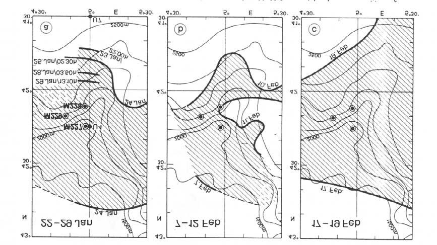 Figure 5. Horizontal and vertical extent of the mixed patch in 1987 (after Schott and Leaman [1991] and Leaman and Schott [1991]).