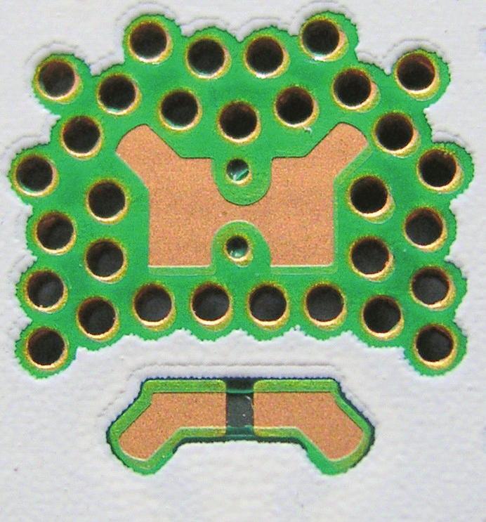 Pad Configuration Note for Figure 2: Figure 2. Pad configuration. 1. The thermal pad is electrically isolated from the anode and cathode contact pads.