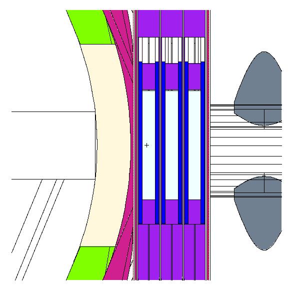 Calculation model for HFTM-V (vertical cut) HFTM Lithium Target Specimen (Eurofer &